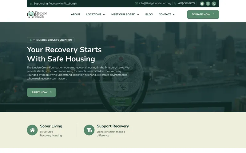 The Linden Grove Foundation website